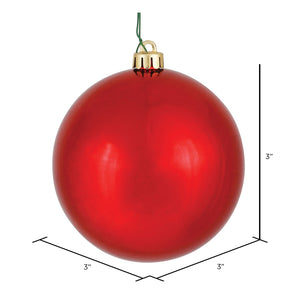 Red --- Shiny Finish - Ball Ornament -- Various Sizes by Vickerman®