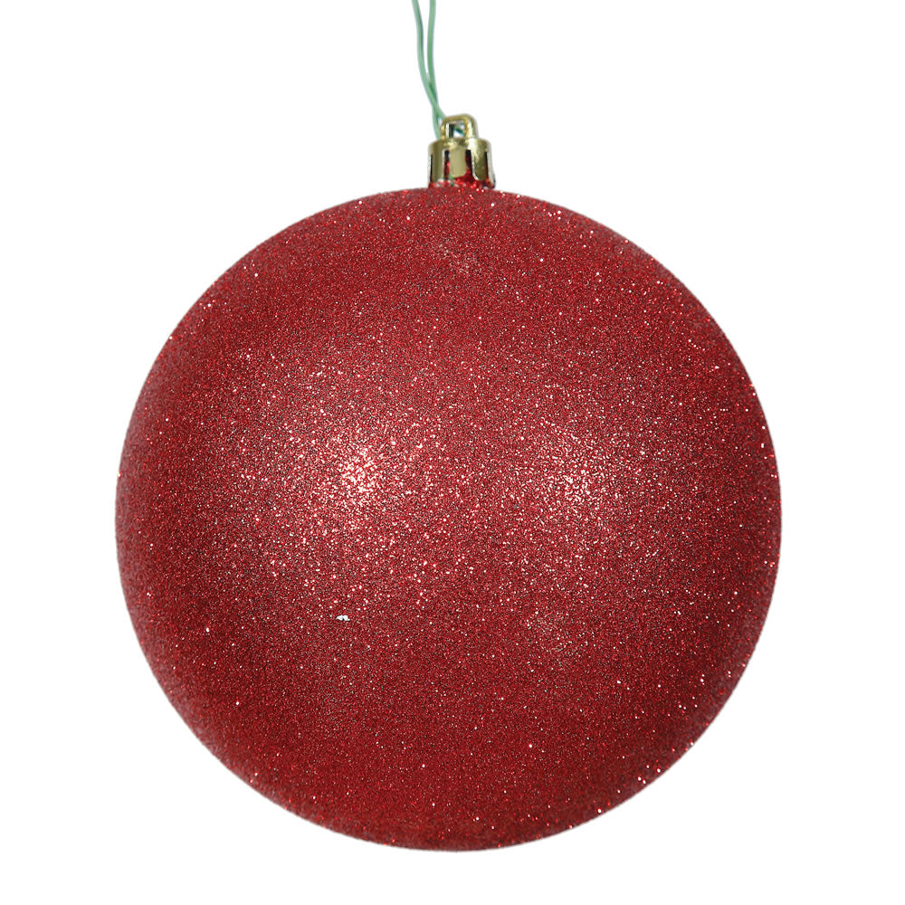 Red --- Glitter Finish - Ball Ornament -- Various Sizes by Vickerman®