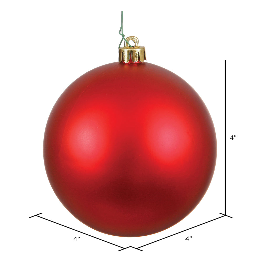 Red --- Matte Finish - Ball Ornament -- Various Sizes by Vickerman®