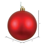 Load image into Gallery viewer, Red --- Matte Finish - Ball Ornament -- Various Sizes by Vickerman®
