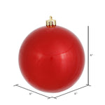 Load image into Gallery viewer, Red --- Candy Finish - Ball Ornament -- Various Sizes by Vickerman®
