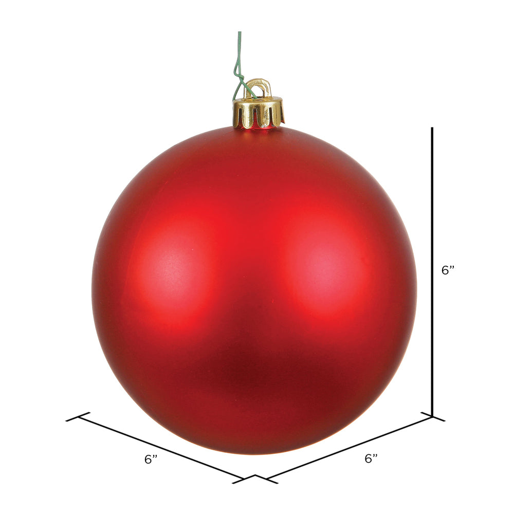 Red --- Matte Finish - Ball Ornament -- Various Sizes by Vickerman®