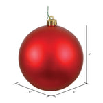 Load image into Gallery viewer, Red --- Matte Finish - Ball Ornament -- Various Sizes by Vickerman®
