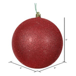 Load image into Gallery viewer, Red --- Glitter Finish - Ball Ornament -- Various Sizes by Vickerman®
