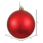 Load image into Gallery viewer, Red --- Matte Finish - Ball Ornament -- Various Sizes by Vickerman®
