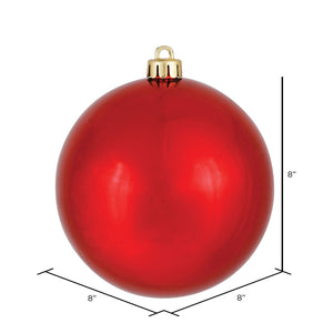 Red --- Shiny Finish - Ball Ornament -- Various Sizes by Vickerman®