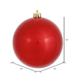 Load image into Gallery viewer, Red --- Candy Finish - Ball Ornament -- Various Sizes by Vickerman®
