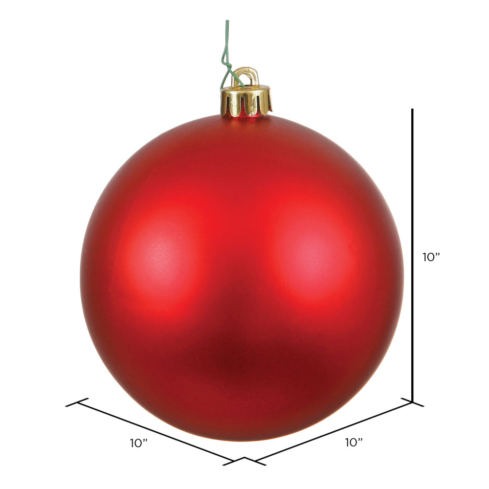 Red --- Matte Finish - Ball Ornament -- Various Sizes by Vickerman®