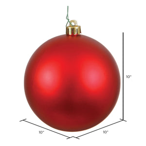 Red --- Matte Finish - Ball Ornament -- Various Sizes by Vickerman®