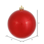 Load image into Gallery viewer, Red --- Candy Finish - Ball Ornament -- Various Sizes by Vickerman®
