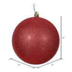 Load image into Gallery viewer, Red --- Glitter Finish - Ball Ornament -- Various Sizes by Vickerman®
