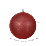 Load image into Gallery viewer, Red --- Glitter Finish - Ball Ornament -- Various Sizes by Vickerman®
