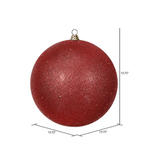 Red --- Glitter Finish - Ball Ornament -- Various Sizes by Vickerman®