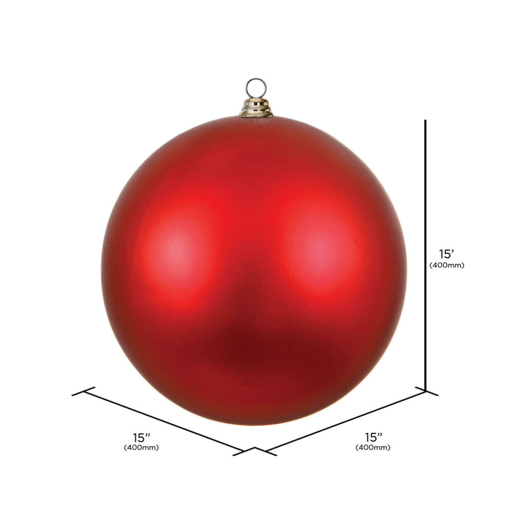 Red --- Matte Finish - Ball Ornament -- Various Sizes by Vickerman®