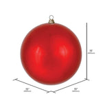 Load image into Gallery viewer, Red --- Shiny Finish - Ball Ornament -- Various Sizes by Vickerman®
