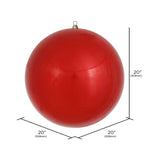 Load image into Gallery viewer, Red --- Candy Finish - Ball Ornament -- Various Sizes by Vickerman®
