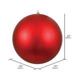 Load image into Gallery viewer, Red --- Matte Finish - Ball Ornament -- Various Sizes by Vickerman®
