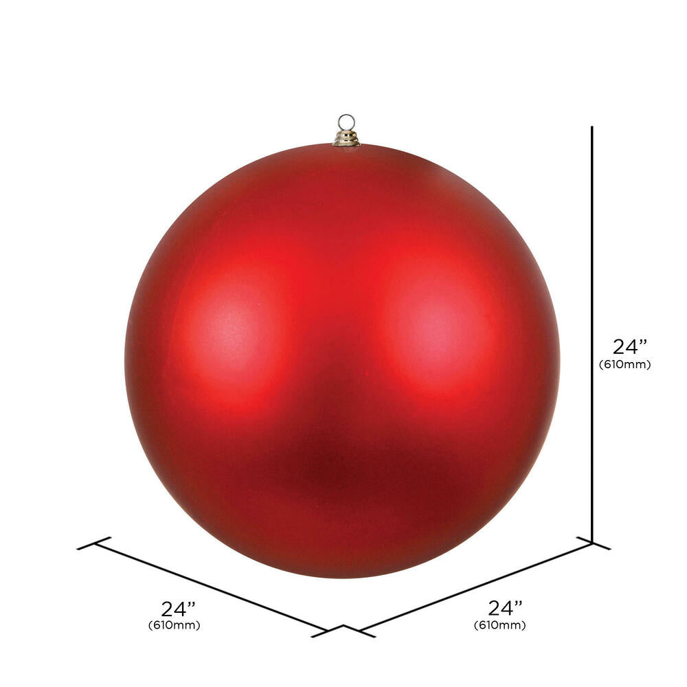 Red --- Matte Finish - Ball Ornament -- Various Sizes by Vickerman®