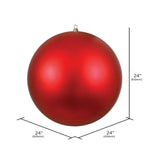 Load image into Gallery viewer, Red --- Matte Finish - Ball Ornament -- Various Sizes by Vickerman®
