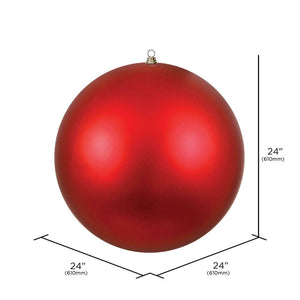 Red --- Matte Finish - Ball Ornament -- Various Sizes by Vickerman®