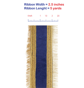 5 yards --- 2 ½ inch -- Navy Color -- Plush Velvet Regal Trimming Fringe Deluxe Overlay Wired Edge - Christmas Ribbon