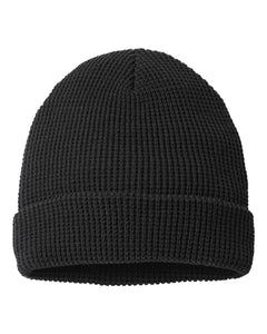 Adjustable Cuffed Beanie --- Black