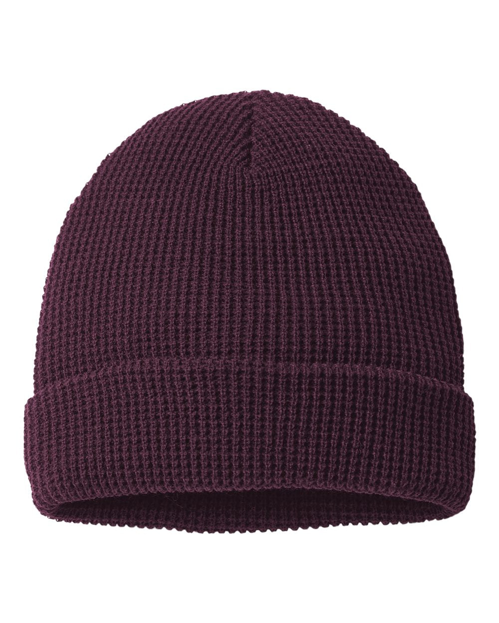 Adjustable Cuffed Beanie --- Burgundy