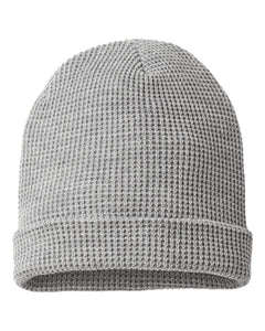 Adjustable Cuffed Beanie --- Heather Grey