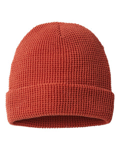 Adjustable Cuffed Beanie --- Rust