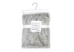 Load image into Gallery viewer, Ridge Plush Baby Blanket -- 30 x 36 in - Grey Color
