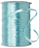 Load image into Gallery viewer, Premium - Pearl Finish Raffia Ribbon --- 1/4in x 100 yards --- Robins Egg Blue Color
