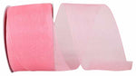 Load image into Gallery viewer, Chiffon Mono Sheer Ribbon -- Rose Pink Color --- Various Sizes
