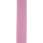 Load image into Gallery viewer, Reverse close-up of the Florist Basics Rose Mauve Dupioni ribbon displaying its durable woven polyester construction and reinforced wired edge.
