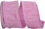 Load image into Gallery viewer, Florist Basics Dupioni Supreme Wired Edge Ribbon in Rose Mauve, 2½ inch wide by 10 yards, featuring a luxurious faux dupioni weave and sturdy wired edges perfect for wreaths, bows, and seasonal décor.
