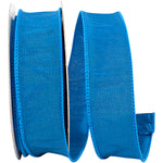 Load image into Gallery viewer, Full roll of Florist Basics Dupioni Supreme Wired Edge Ribbon in Royal, 1½ inch wide by 20 yards, ideal for wreath making, floral designs, holiday decorating, and elegant gift wrapping.
