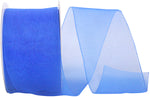 Load image into Gallery viewer, Chiffon Mono Sheer Ribbon -- Royal Color --- Various Sizes
