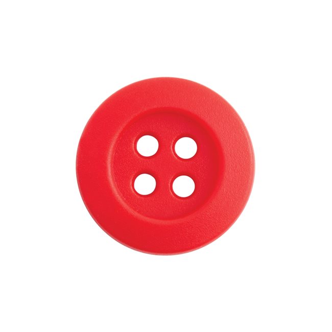 Rubber Shirt Buttons -- Size: 20L / 12.5mm -- Red Color