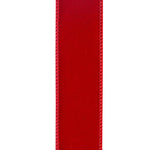 Load image into Gallery viewer, Outdoor Ribbon --- 1-1/2 inch  x  10 yards - Value Velvet Wired Edge Ribbon -- Scarlet Color
