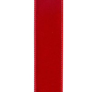 Outdoor Ribbon --- 1-1/2 inch  x  10 yards - Value Velvet Wired Edge Ribbon -- Scarlet Color