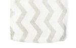 Load image into Gallery viewer, Zig Zag Fleece Baby Blanket, 30 x 40 in, White &amp; Grey Color
