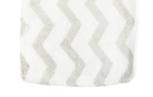 Zig Zag Fleece Baby Blanket, 30 x 40 in, White & Grey Color