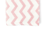 Load image into Gallery viewer, Zig Zag Fleece Baby Blanket, 30 x 40 in, White &amp; Pink Color
