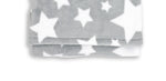 Load image into Gallery viewer, Stars Flannel Fleece Baby Blanket, 30 x 36 in, White &amp; Grey Color
