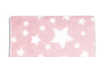 Load image into Gallery viewer, Stars Flannel Fleece Baby Blanket, 30 x 36 in, White &amp; Pink Color
