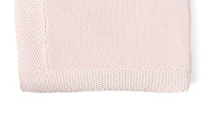 Knit Baby Blanket (with border) - 100% Cotton - 30 x 40 in, Pink Color