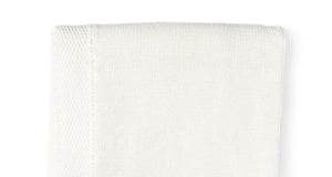 Knit Baby Blanket (with border) - 100% Cotton - 30 x 40 in, White Color