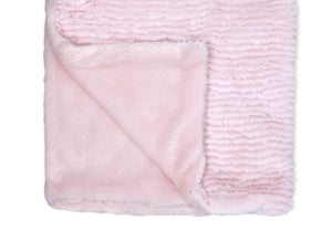 Ridge Plush Baby Blanket -- 30 x 36 in - Pink Color