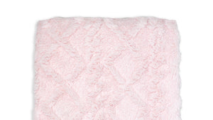 Sculpted Soft Plush Baby Blanket -- 30 x 36 in - Pink Color