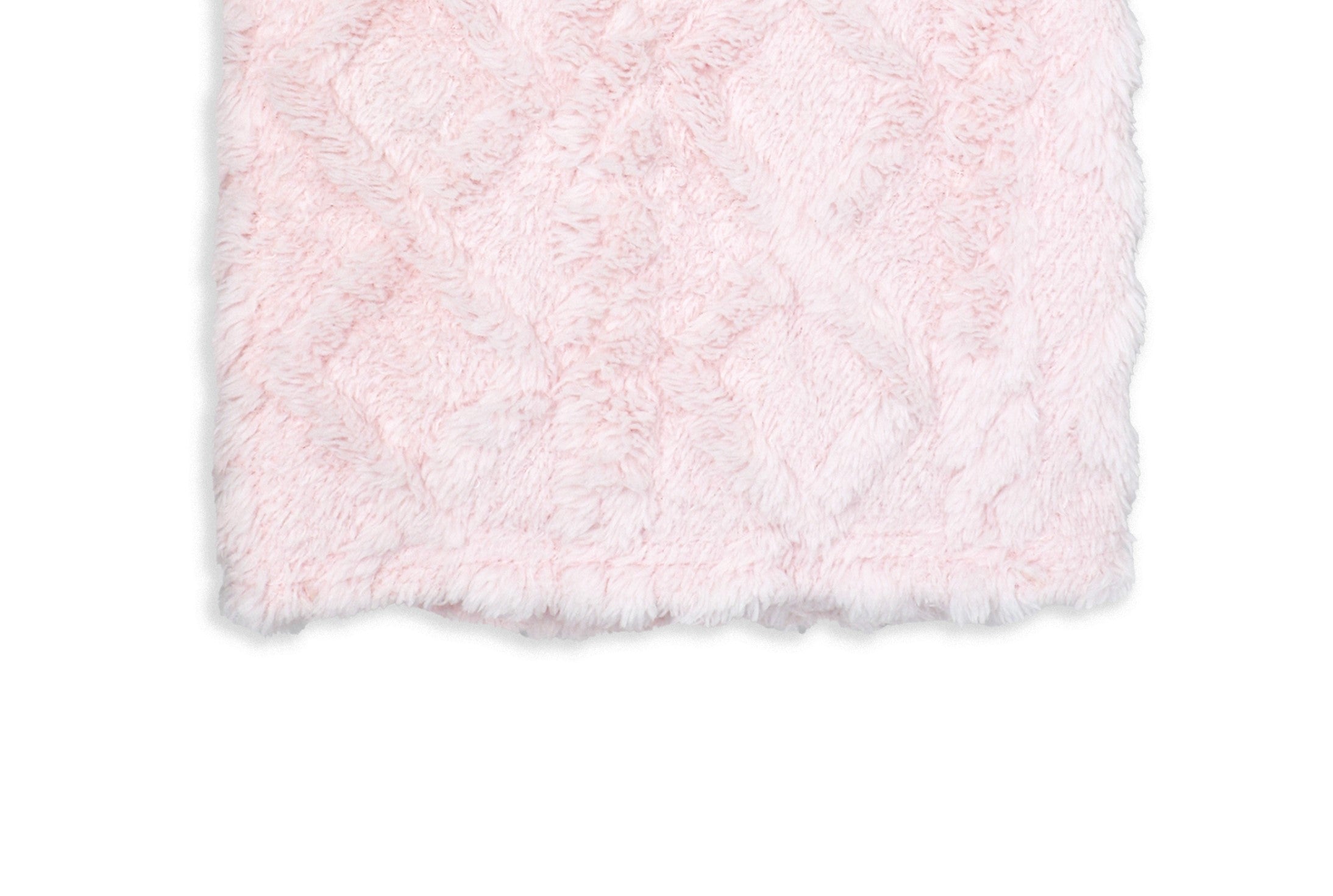 Sculpted Soft Plush Baby Blanket -- 30 x 36 in - Pink Color