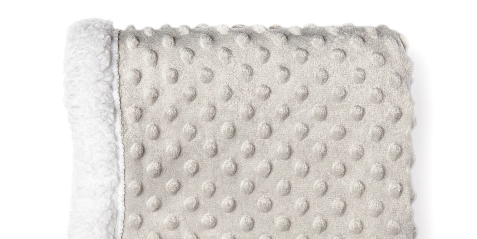 Popcorn Sherpa Baby Blanket -- 30 x 40 in - Grey Color